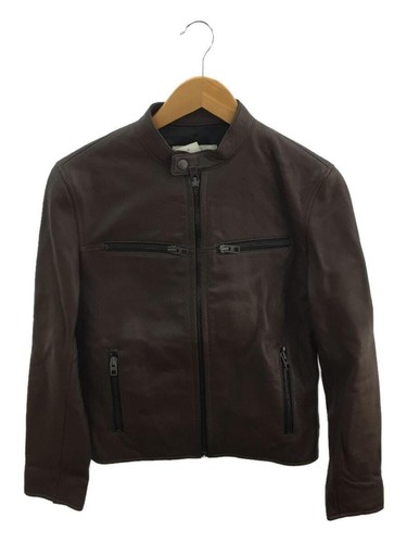 GIACCA COACH RIDERS SINGOLA XS PELLE DI MUCCA MARRONE F86594 USATA