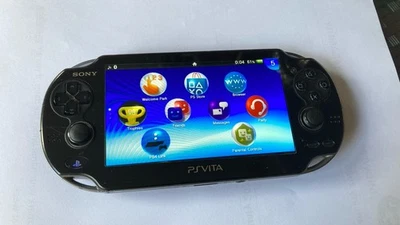 Sony PS Vita OLED PCH-1002 - 4GB + 64GB SD2Vita, Box, Case - WiFi - Working - image 1 of 4