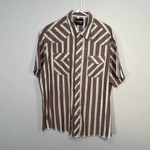 Wrangler Shirt Mens XXL 2XL Red Blue Western Short Sleeve Snap Button Up Cowboy - Picture 1 of 10