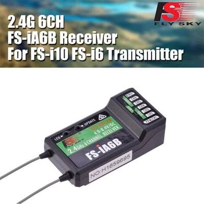 FLYSKY iA6B FS-iA6B 2.4G 6CH AFHDS Receiver for FLYSKY FS-i10 RC Transmitter - Image 1 of 4