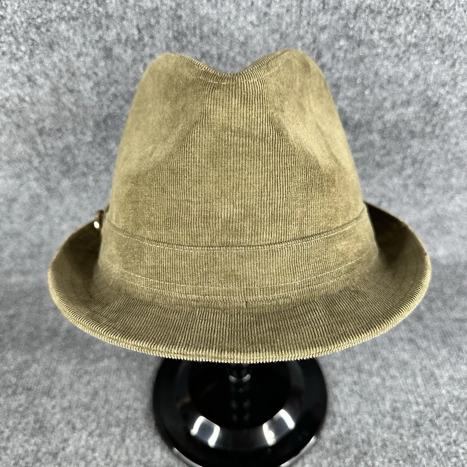 Vintage Corduroy Fedora Hat August  100% Cotton Tan Color - Image 1 of 4