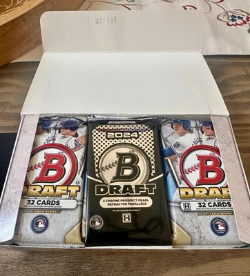 2024 BOWMAN DRAFT CHROME PEARL PACK ULTRA RARE (1 in 10 cases) BRAND NEW SEALED - Image 1 of 4