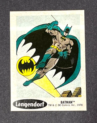 1978 Langendorf DC Super Heroes sticker #16 NM or better, Batman, Centered RARE - Image 1 of 2