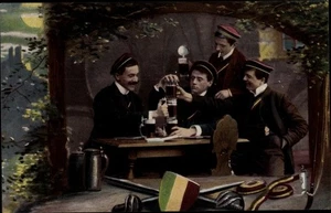 Studentika Ak Studenten trinken Bier, Säbel, Wappen - 3662736 - Picture 1 of 2