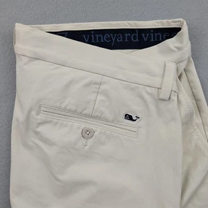 Vineyard Vines Pants Mens 34x30 Beige Performance Stretch Golf Chino Casual - Picture 1 of 12