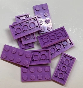 LEGO 2 x 4 Plate 3020, Medium Lavender, QTY 10 Free Shipping - Picture 1 of 1