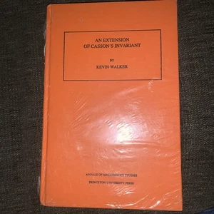 Kevin Walker An Extension of Casson's Invariant Hardcover Brand New Sealed - Picture 1 of 4