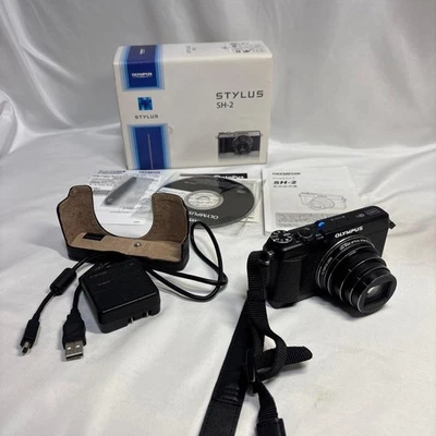 Olympus Stylus SH 2 Digital Camera 24x Optical Zoom 16 MP with Box - Image 1 of 4
