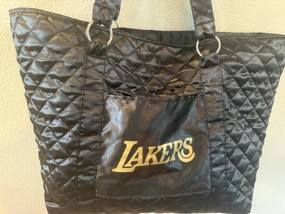 LOS ANGELES LAKERS Large Black Quilted Bag Kobe NBA - Image 1 of 3