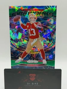 2024 Panini Prizm - Fireworks Brock Purdy #2 Green Ice Prizm - Bild 1 von 2