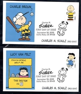 US Sc #5726a-j, Charles M Schulz, 10 Fleetwood First Day Cancels Santa Rosa, CA - Picture 1 of 6