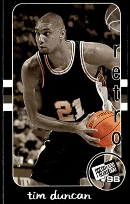 Press Pass Double Threat 1998 #RT-30 Tim Duncan Retros novato E1 Foto 1 de 2