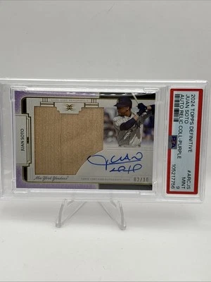 Juan Soto 2024 Topps Definitivo En Tarjeta Auto Bat Reliquia Púrpura Paralelo #d/10-B Foto 1 de 2