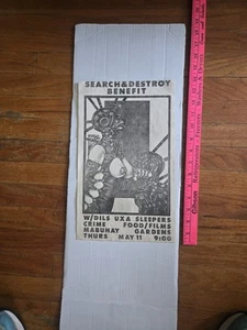 Punk Rock Poster 78 Slleepers Dils Crime Punk - Picture 1 of 2