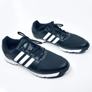 Adidas Tech Response 2.0 Core Black White Golf Shoes Cleats F33553 Men Size 12.5 - Picture 1 of 13