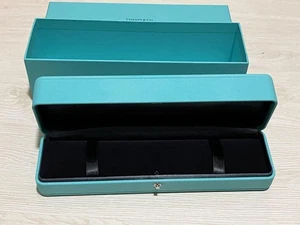 Tiffany Bracciale Astuccio Scatola Vuota Portagioie Blu Rettangolare Regalo mzmr A - Foto 1 di 8