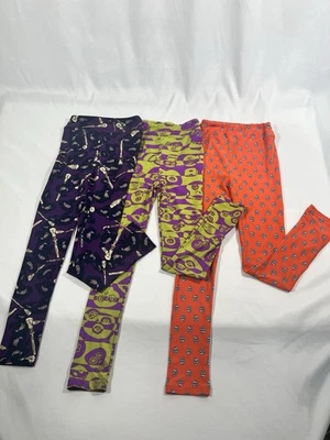 NWOT LuLaRoe 3 Pair Halloween Child Leggings Super Soft Multi-color Size L/XL - Image 1 of 4