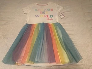 Barbie Change The World Rainbow Dress Youth Girls size L (10/12) NWT - Picture 1 of 10