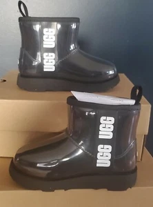 NUEVO AUTÉNTICO UGG NIÑOS CLÁSICO TRANSPARENTE MINI II BOTA "NEGRO" NIÑOS GRANDES EE. UU. 10 - Imagen 1 de 3