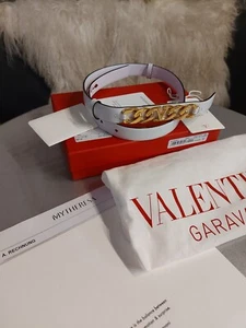 Original Valentino Garavani Gürtel V-Logo weiss gold NEU Fullset 💗 - Bild 1 von 6