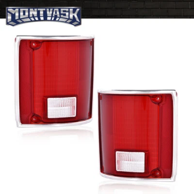 Luces traseras lámparas con cromo izquierda y derecha para Chevrolet C10 K10 GMC Sierra 73-91 Foto 1 de 4