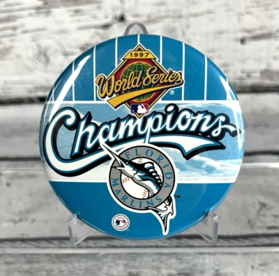 1997 Florida Marlins MLB Baseball World Series Champions Wincraft Button - Image 1 of 2
