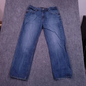 Vintage Rocawear Jeans Mens 38x32 Blue Rap Straight Baggy Wide Skater Street Y2K - Picture 1 of 10