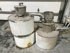 Kawata Plastic Pellet/Resin Dryer Auto Loaders/Hoppers w/ 21.5" ID cylinders