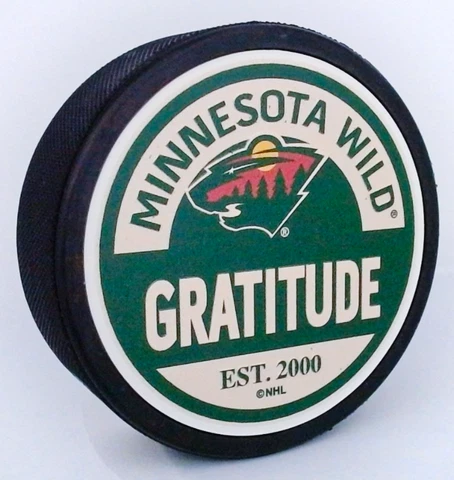 Minnesota Wild 3-D Engraved NHL Gratitude Puck w/Embossed Finish Cover