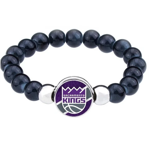 Sacramento Kings Black Beaded Chain Bracelet Jewelry Gift Free Ship D1 Cover