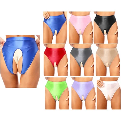 DE Freebily Damen Slip Schritt Offen Hoher Panty Höschen Unterwäsche Unterhose - Bild 1 von 3