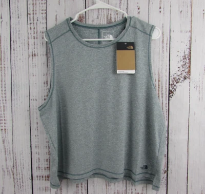 女式 THE NORTH FACE Dawn 休闲背心无袖 Goblin Heather 尺寸 XXL — 第 1/4 张图片