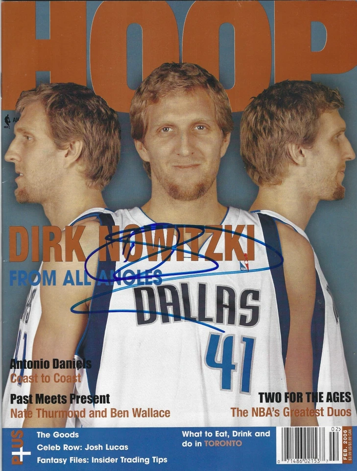 Dirk Nowitzki autograph signed February 2006 Hoop magazine MAVERICKS - Image 1 of 1