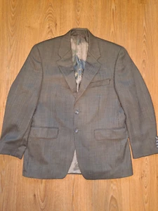 VIRGIN WOOL Chaps Ralph Lauren Sport Coat Mens 42S Short Beige Houndstooth - Picture 1 of 10