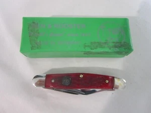 Hen & Rooster 3 Blade Pocketknife 263-RWJ Red Jigged Bone NOS Made in Germany - Picture 1 of 5