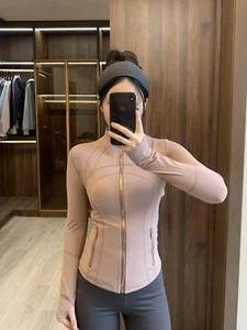 Lululem0n Women Define Khaki Zip Gold Jacket slim Exercise High Elastic Size2~12 - Picture 1 of 11