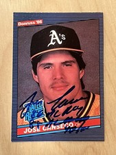 1986 Donruss Rated Rookie Jose Canseco Autographed Rookie Card