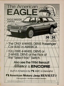 1984 AMC American Eagle Wagon Limited 4-Wheel Drive Passenger VINTAGE PRINT AD - Bild 1 von 2