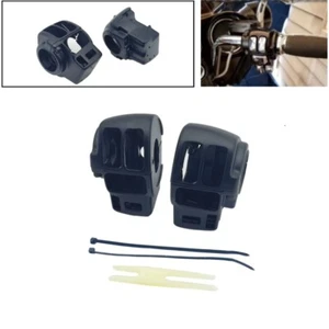 Aluminum Black Handlebar Switch Housing Cover For Harley Softail Dyna 1996-2013 - Picture 1 of 10