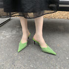 Damen-Pantoletten spitze Zehenpartie koreanischer Strass-Stiletto-Absätze Slingback-Schuhe Hausschuhe