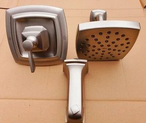 MOEN Conway Single-Handle Bathtub Shower Faucet Posi-Temp in Spot Resist Brushed - Picture 1 of 18