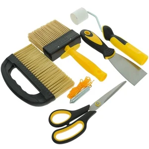 Kit Carta da Parati Corallo 6PZ 10321 Set Completo Decorazione Pasta Coltello Rullo Spazzola - Foto 1 di 4