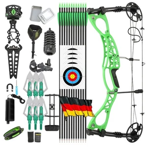 Kit de arco compuesto 33'' arco de tiro con arco 0-70lbs 320fps Let-off 80% tiro - Imagen 1 de 12