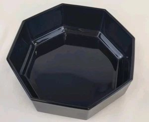 Vintage Arcoroc France 5.5" Black Amethyst Glass Octagon Salad Soup Bowl  - Picture 1 of 5