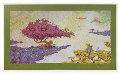 Marq Spusta Here We Be 签名编号 15/40 绿色变体印花海报艺术 — 第 1/4 张图片