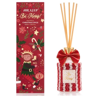 Reed Diffuser Set 3.38 fl oz, Christmas Spice Scented Diffuser with Sticks, H... - Image 1 of 4