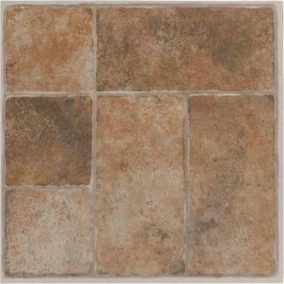 Nexus Self Adhesive 12-Inch Vinyl Floor Tiles, 20 Tiles - 12" X 12", Quartose Gr - Image 1 of 4