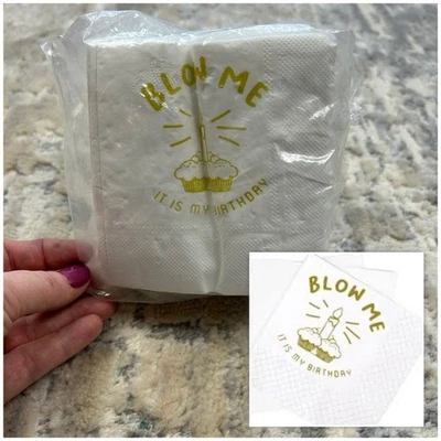 NUEVAS servilletas divertidas a granel Blow Me It’s My Birthday cóctel fiesta Foto 1 de 4