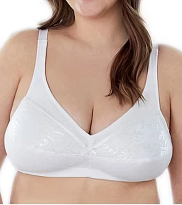 Bestform Floral Trim Wireless Cotton Bra White 38D 5006233 100%Cotton - Image 1 of 4