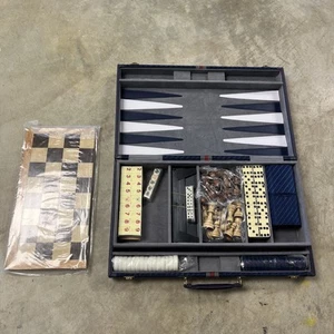 New Old Stock Vintage Multi Game Travel Board  Backgammon Checkers Chess - Picture 1 of 6